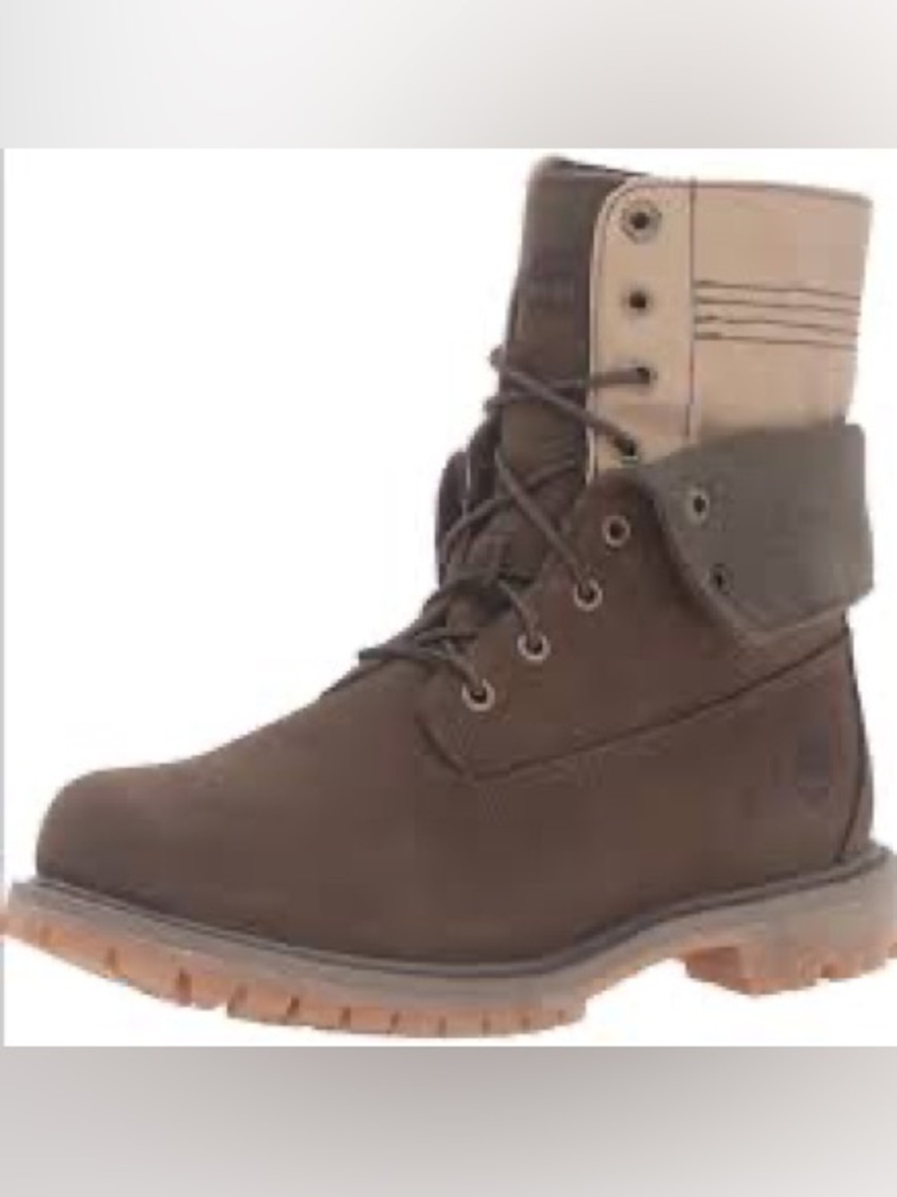 Timberland Double Fold Dark Brown Suede Lace-Up Work Boots